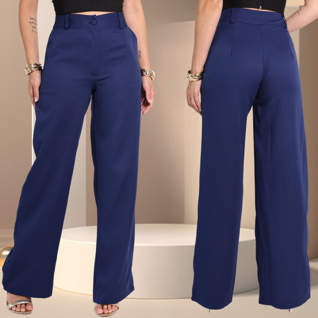 Kit 3 Calças Pantalona Premium de Alfaiataria – Elegância com Conforto
