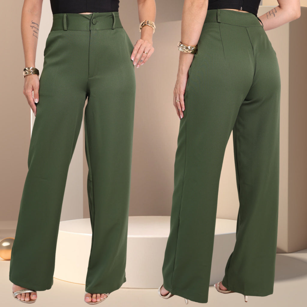 Kit 3 Calças Pantalona Premium de Alfaiataria – Elegância com Conforto