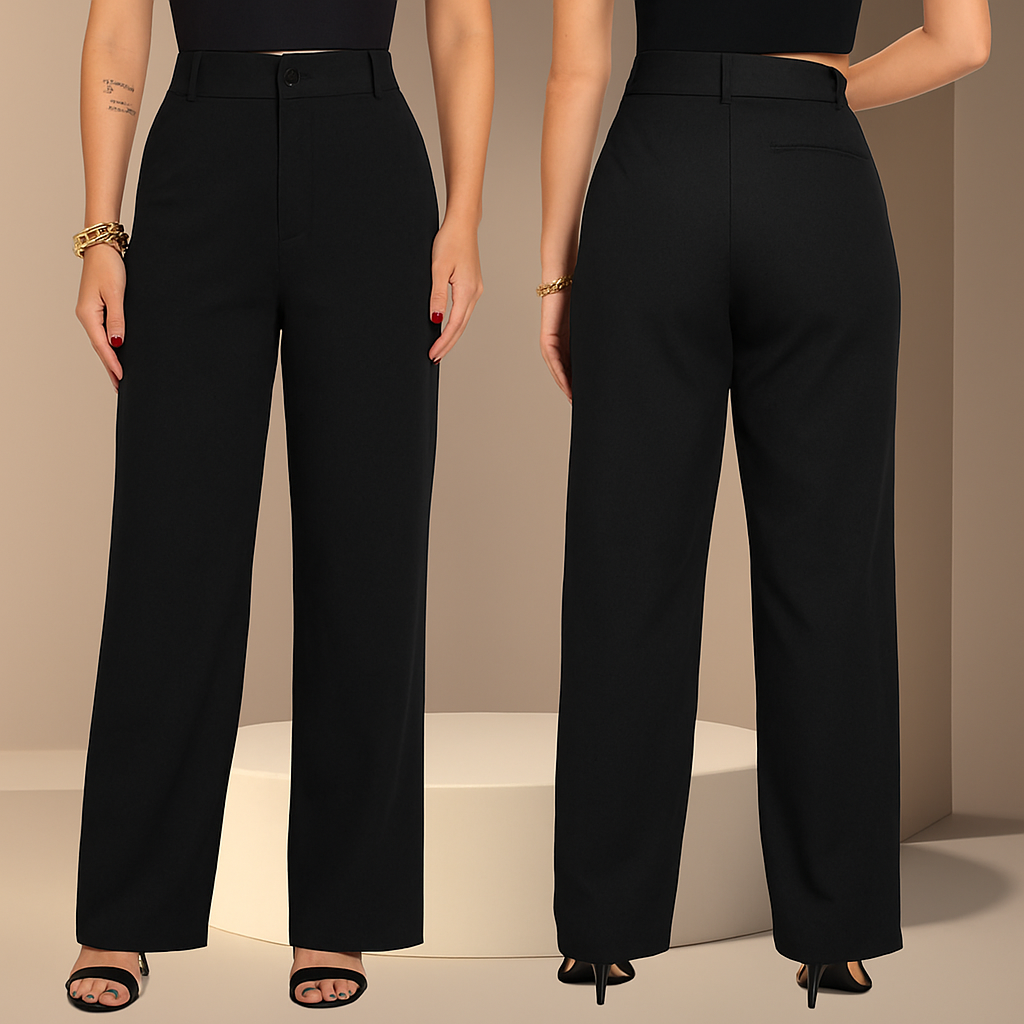 Kit 3 Calças Pantalona Premium de Alfaiataria – Elegância com Conforto