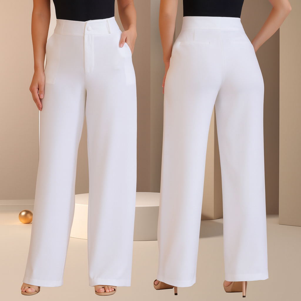 Kit 3 Calças Pantalona Premium de Alfaiataria – Elegância com Conforto