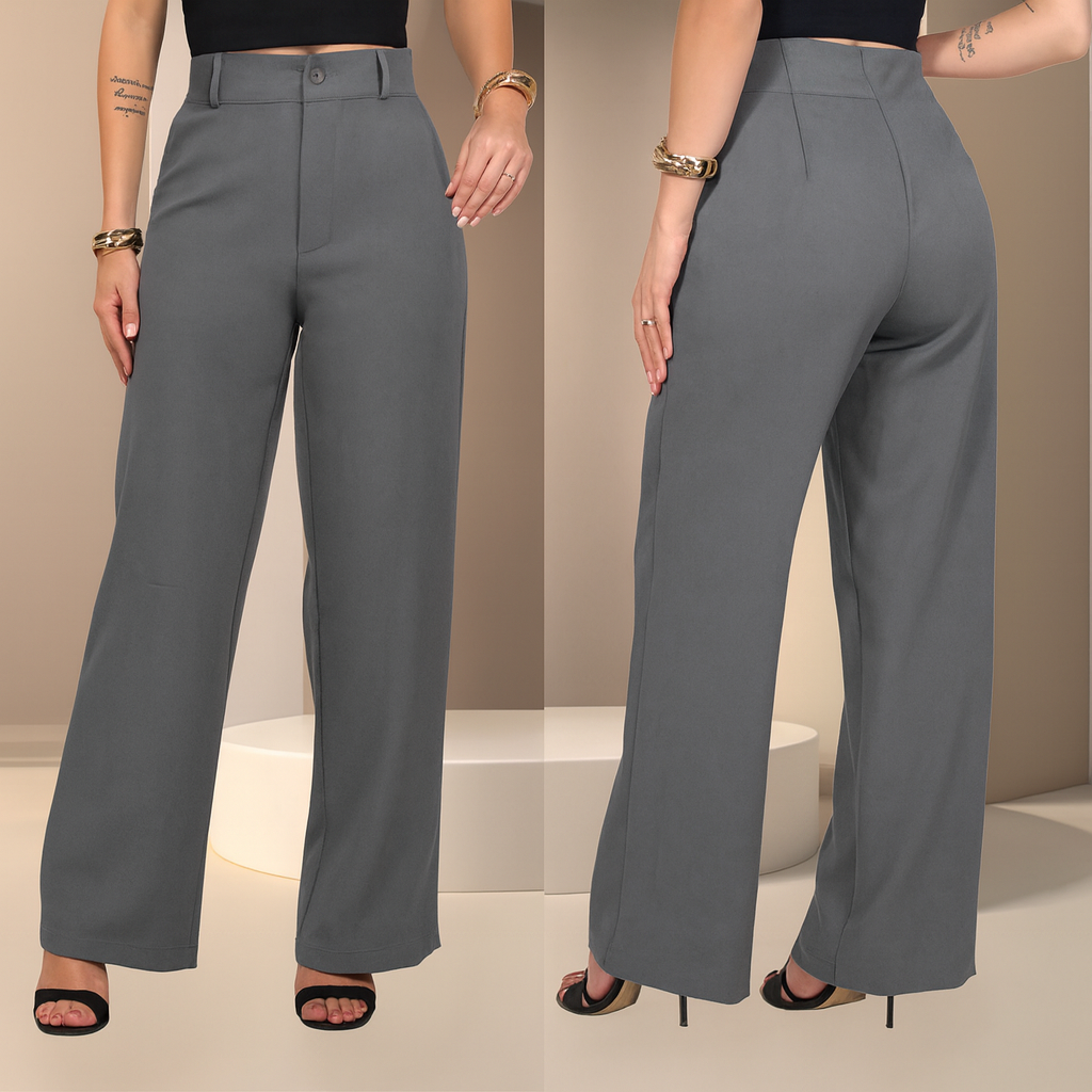 Kit 3 Calças Pantalona Premium de Alfaiataria – Elegância com Conforto