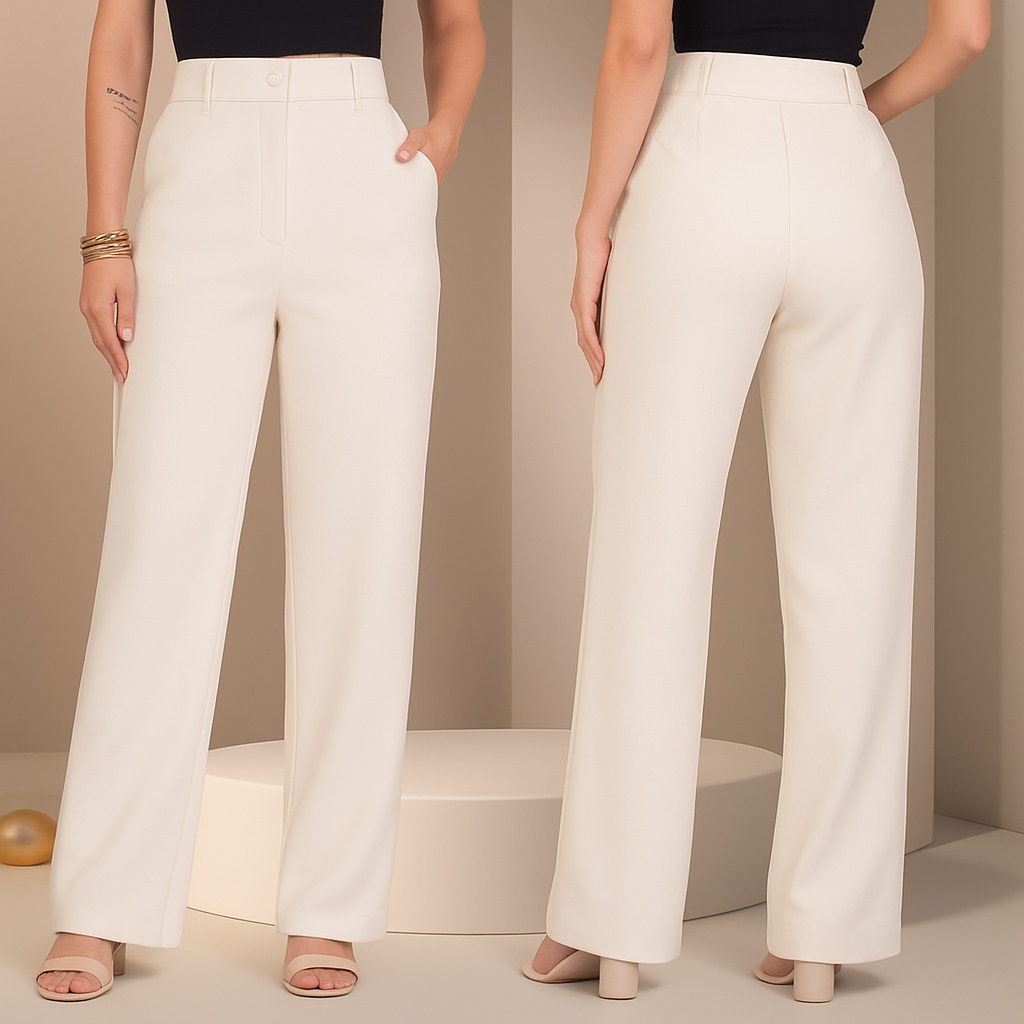 Kit 3 Calças Pantalona Premium de Alfaiataria – Elegância com Conforto